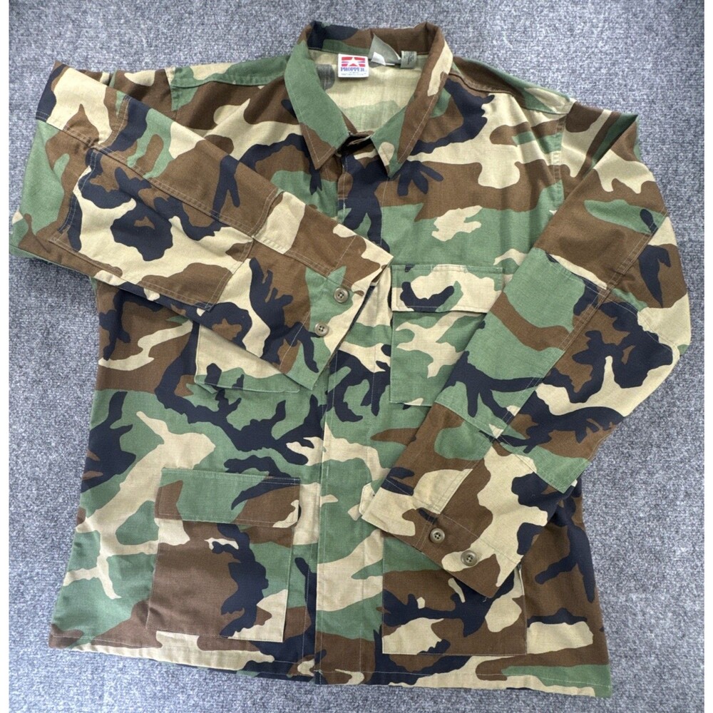 Propper M81 Woodland Camo BDU Coat XL Long 2007 Military Tactical Gorpcore Y2K